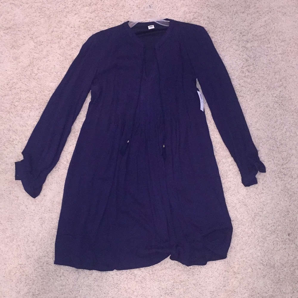 navy long sleeve dress